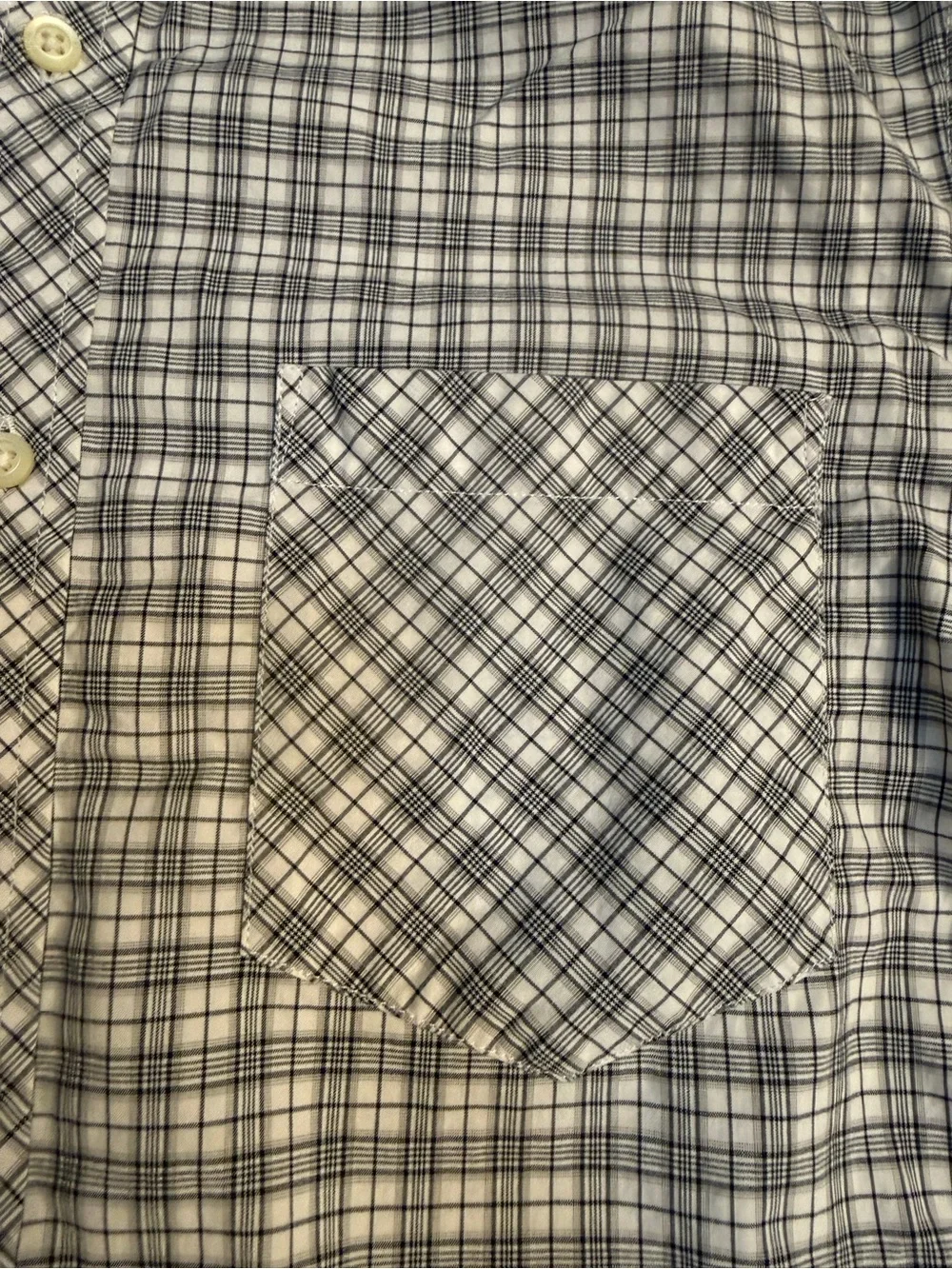 Banana Republic Mens Plaid Long Sleeve Button-Up M 15-15.5 Pocket Fall 2010 EUC
